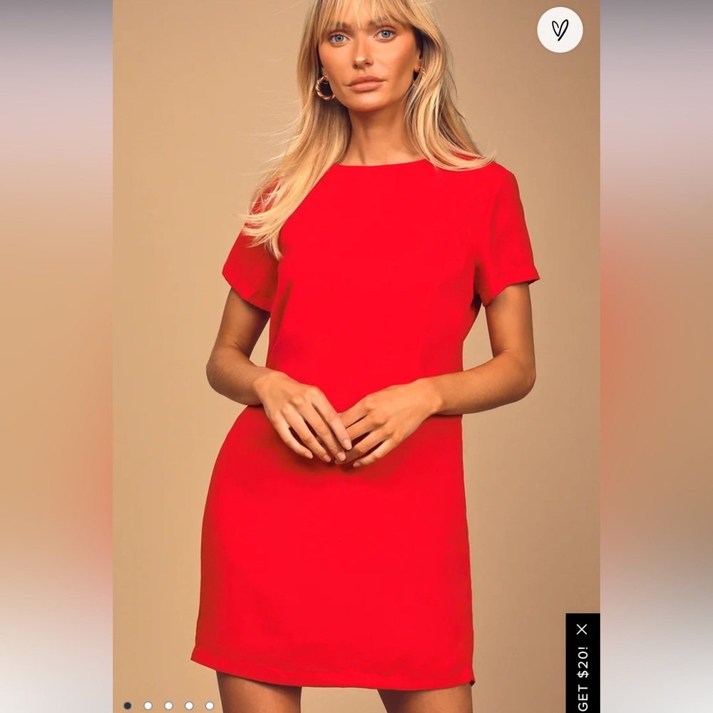 Lulus Red Shift and Shout Dress